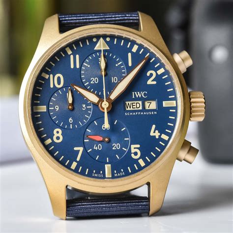 iwc pilot chronograph 41mm blue|iwc pilot chronograph 41 bronze.